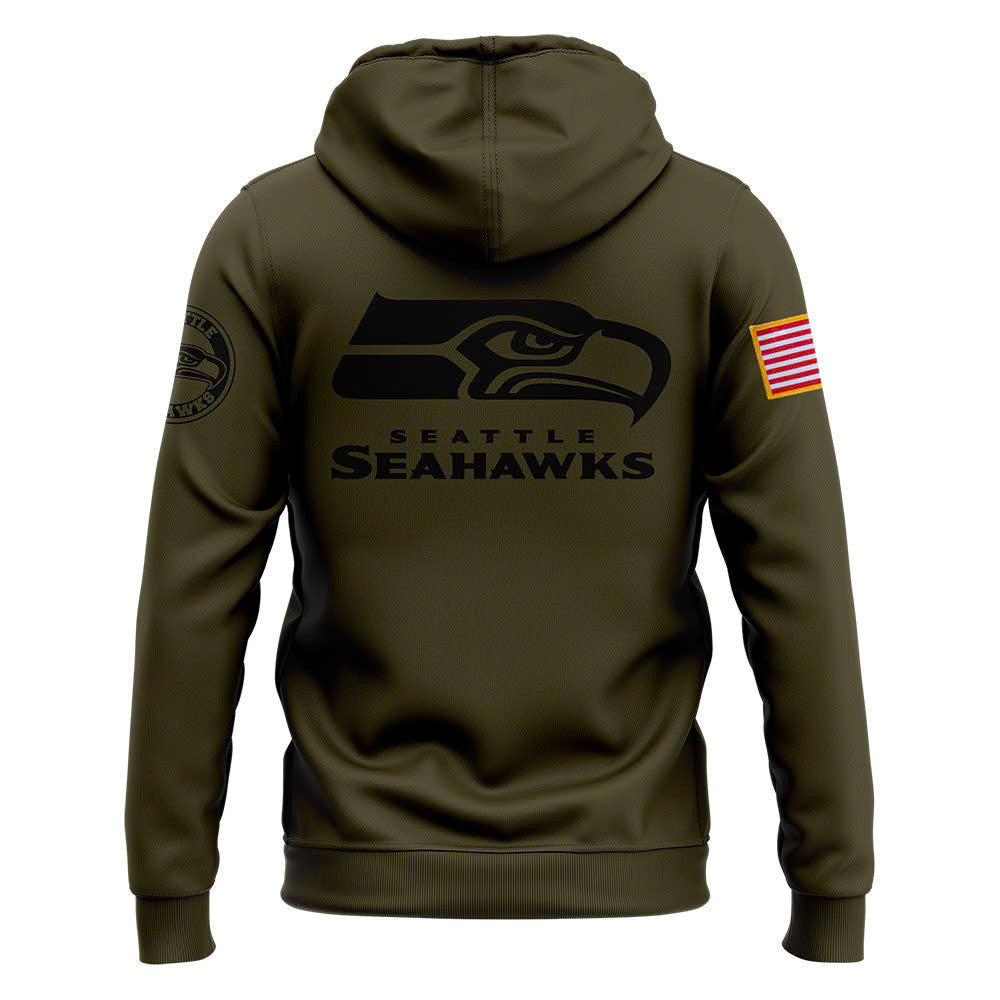 Men Seattle Seahawks Camo 2024 Salute to Service Club Fleece Pullover Hoodie, Salute to Service 2024