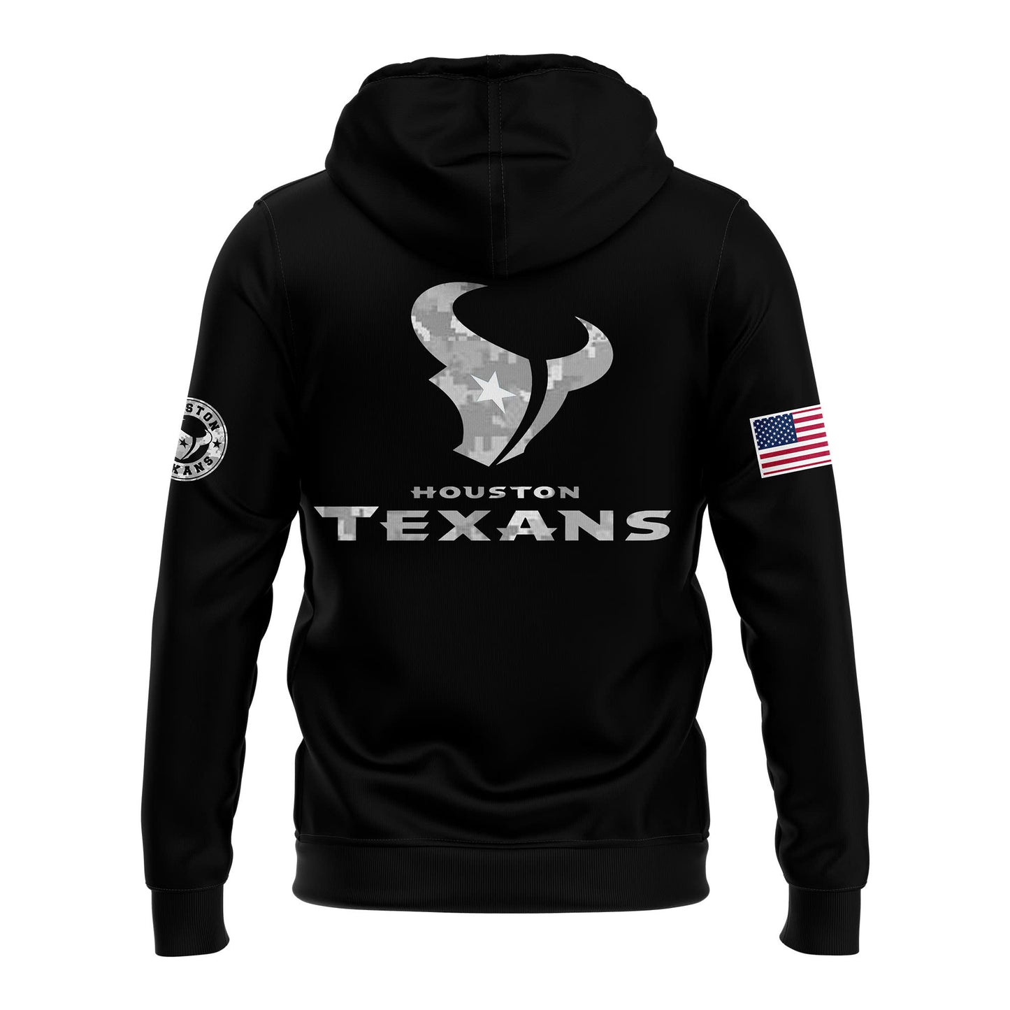 Men Arctic Camo Houston Texans 2024 Salute to Service Club Fleece Pullover Hoodie, Salute to Service 2024