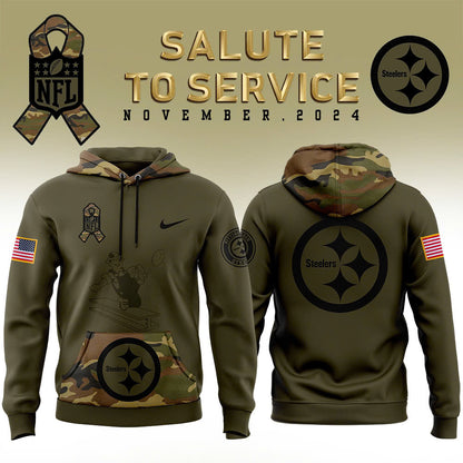 Full Team Camo 2024 Salute to Service Club Fleece Pullover Hoodie, Salute to Service 2024