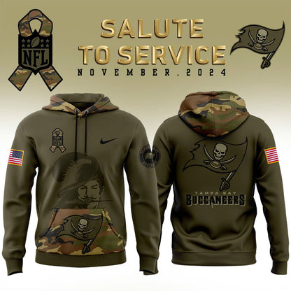 Full Team Camo 2024 Salute to Service Club Fleece Pullover Hoodie, Salute to Service 2024