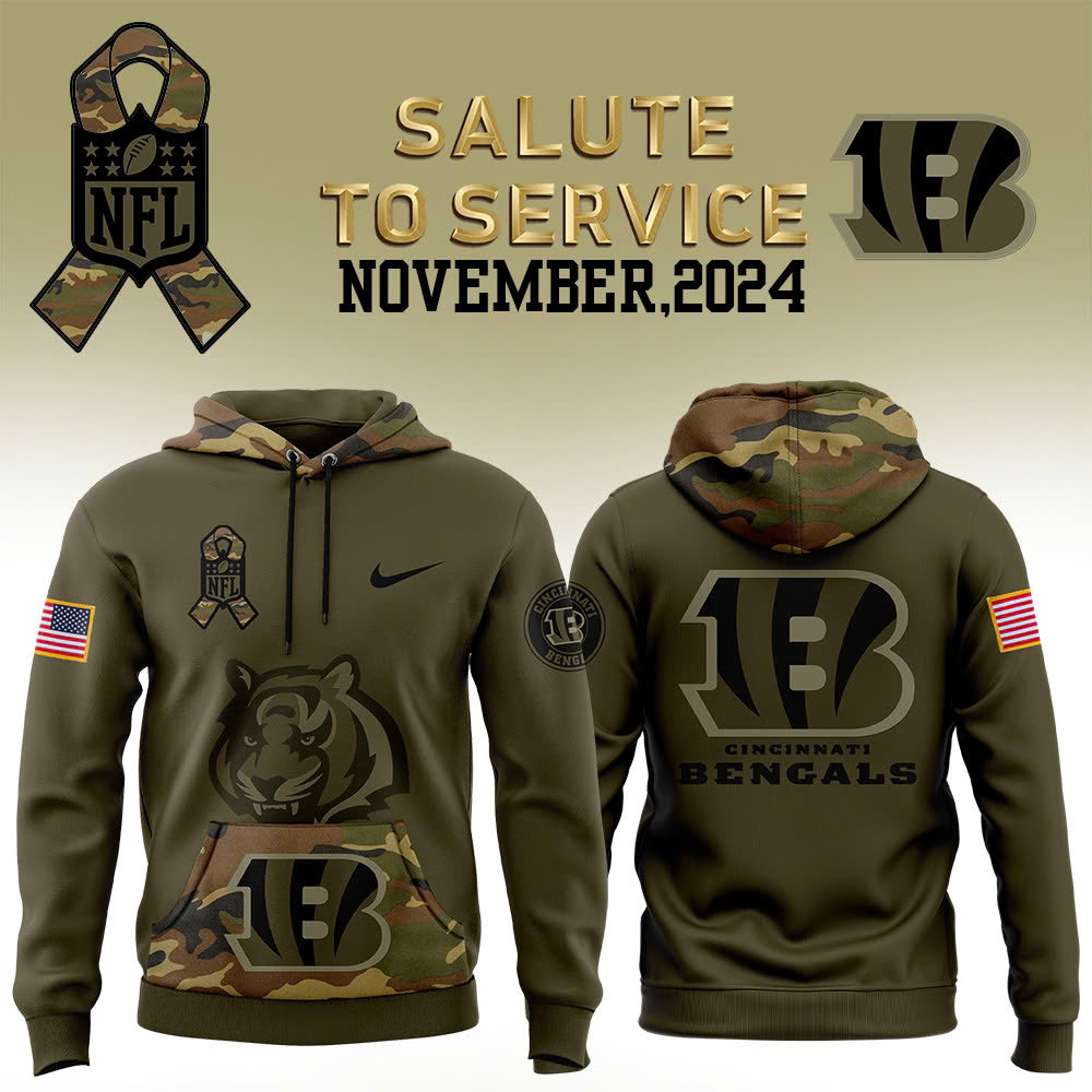 Full Team Camo 2024 Salute to Service Club Fleece Pullover Hoodie, Salute to Service 2024