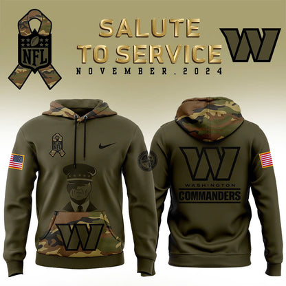 Full Team Camo 2024 Salute to Service Club Fleece Pullover Hoodie, Salute to Service 2024