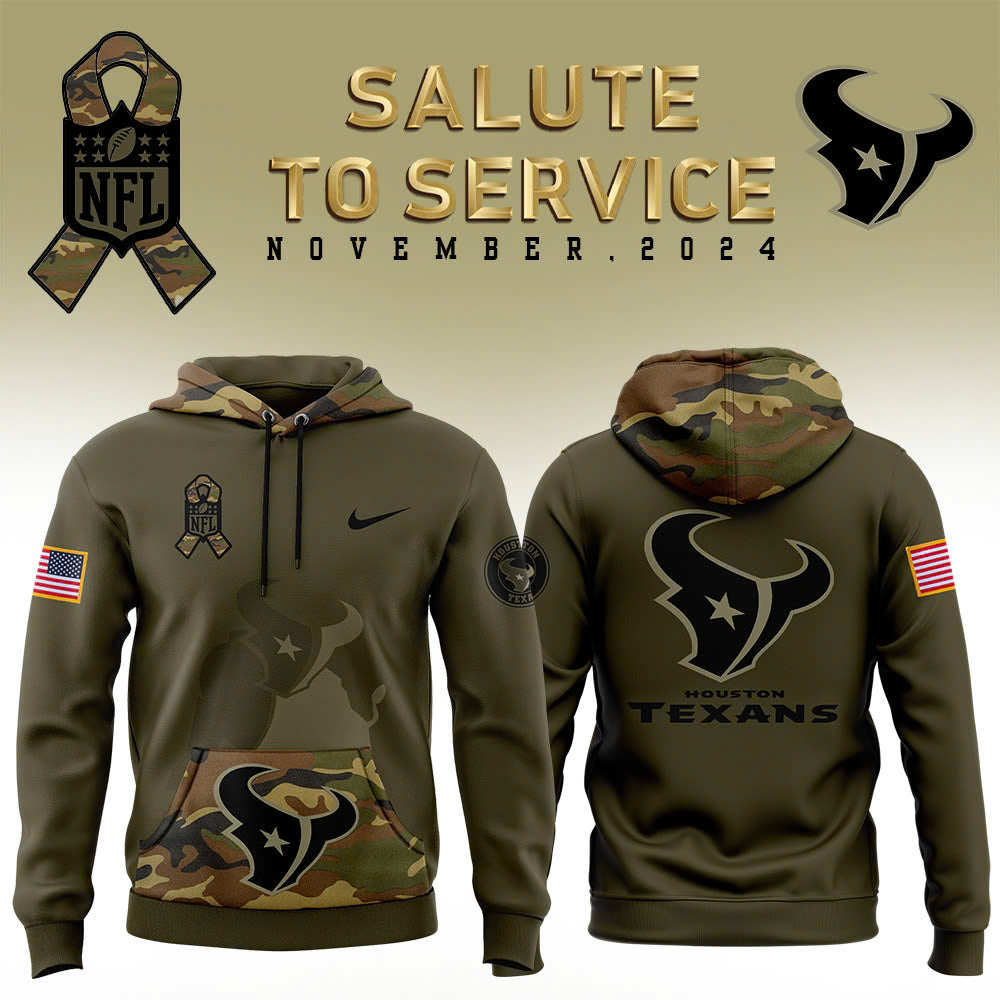 Full Team Camo 2024 Salute to Service Club Fleece Pullover Hoodie, Salute to Service 2024