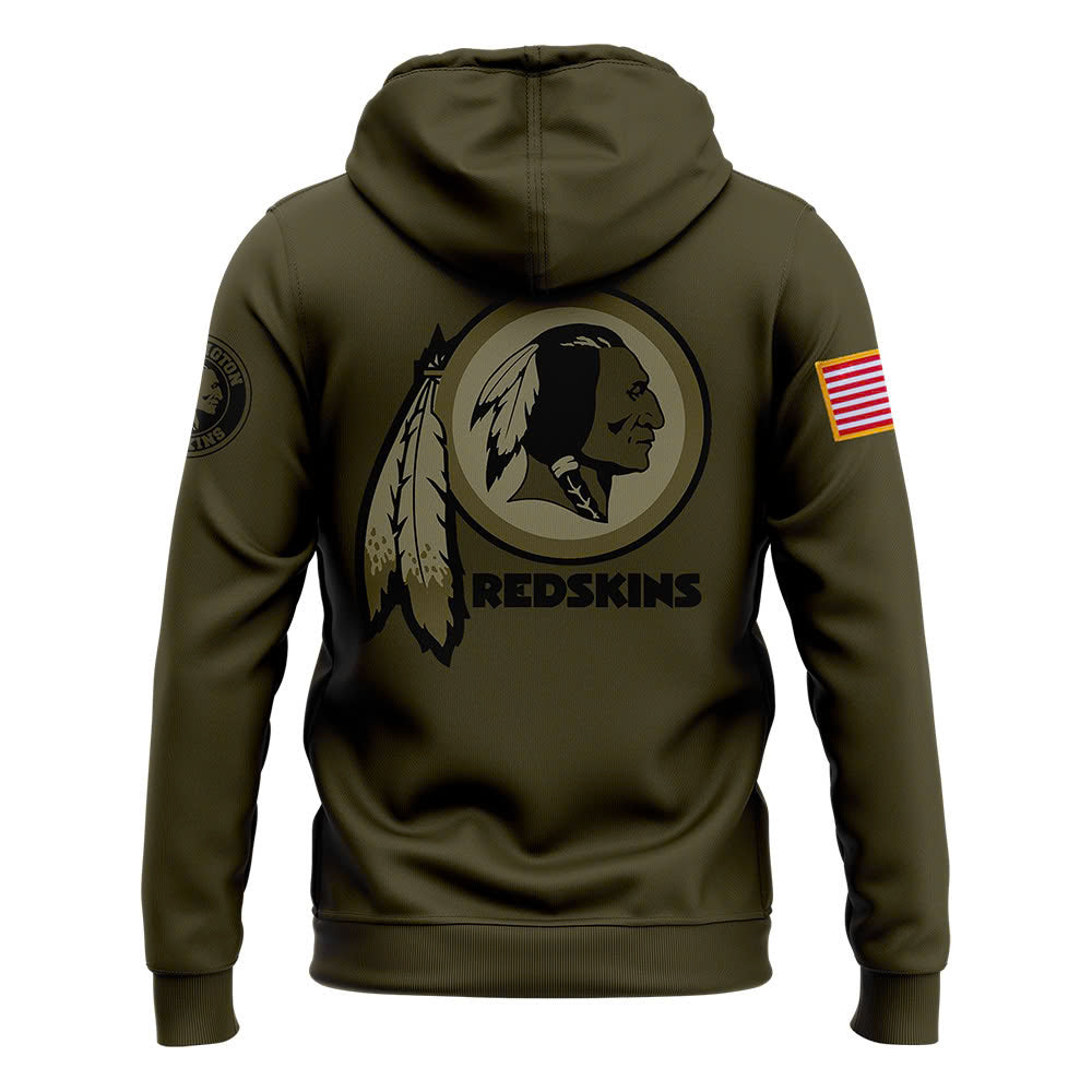 Men Washington Commanders Camo 2024 Salute to Service Club Fleece Pullover Hoodie, Salute to Service 2024