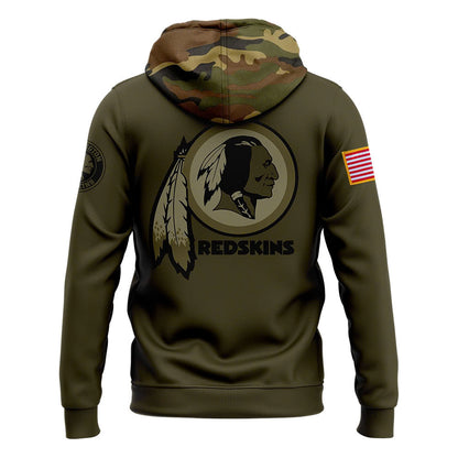 Men Washington Commanders Camo 2024 Salute to Service Club Fleece Pullover Hoodie, Salute to Service 2024