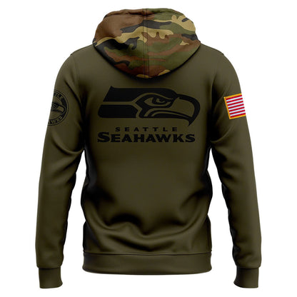 Men Seattle Seahawks Camo 2024 Salute to Service Club Fleece Pullover Hoodie, Salute to Service 2024