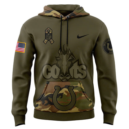 Men Indianapolis Colts Camo 2024 Salute to Service Club Fleece Pullover Hoodie, Salute to Service 2024