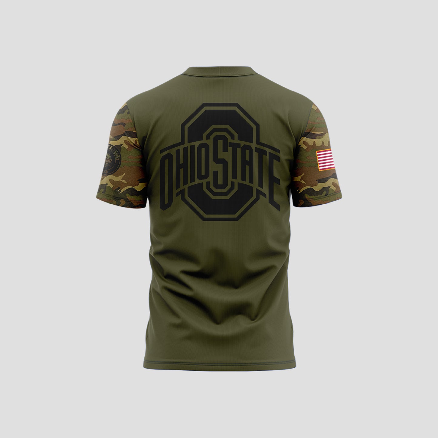 Men Ohio State Buckeyes Camo 2024 Salute to Service Club Fleece Pullove TShirt, Salute to Service 2024