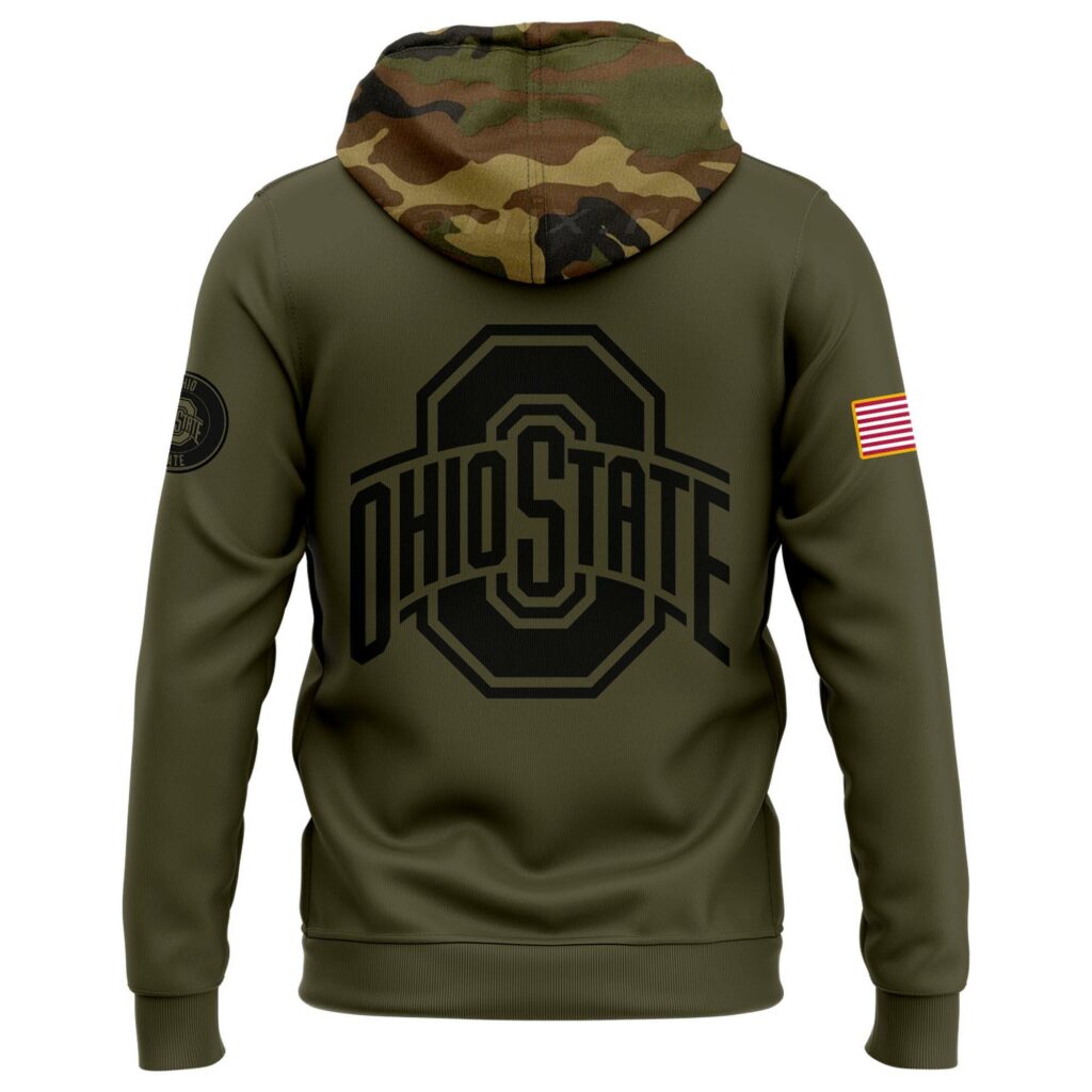 Ohio State Buckeyes Camo 2024 Salute to Service Club Fleece Pullover Hoodie, Salute to Service 2024