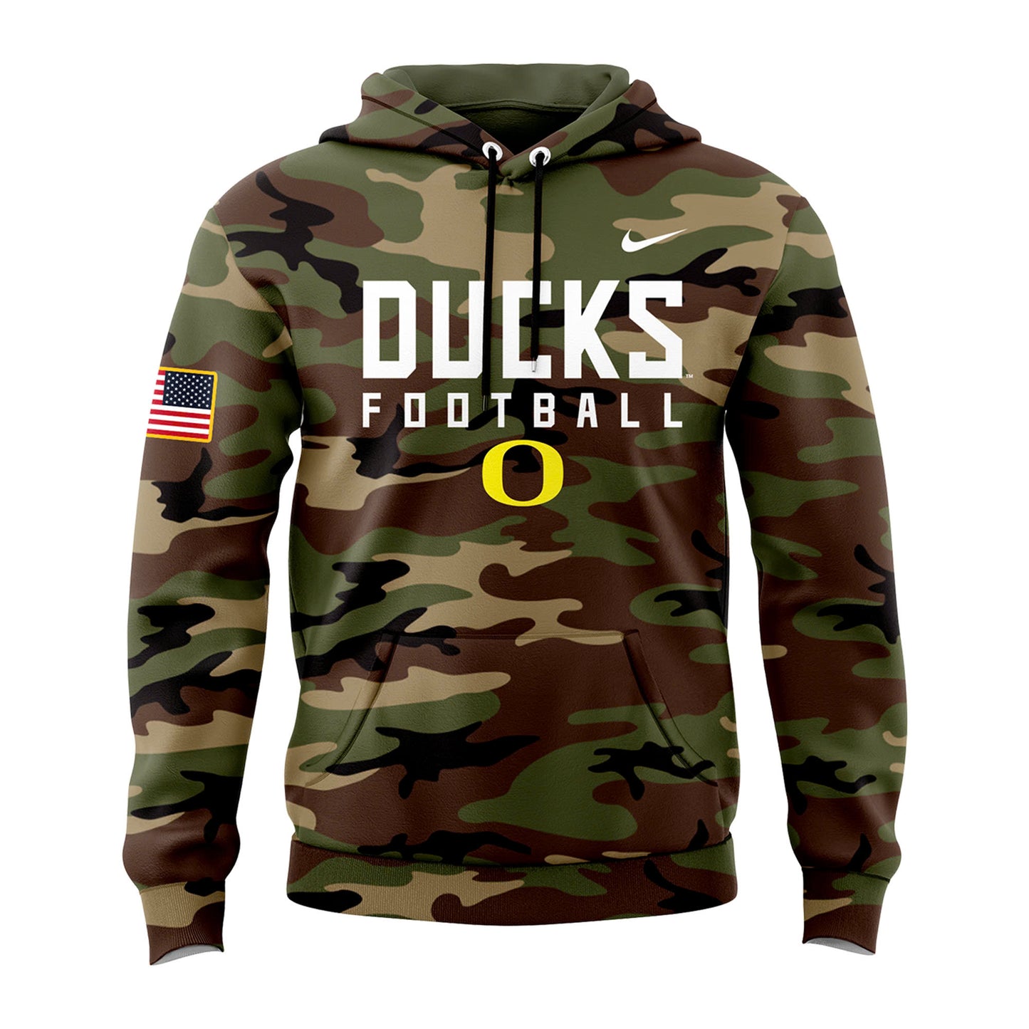 Oregon Football 2024 Salute to Service Club Fleece Pullover Hoodie, Salute to Service 2024