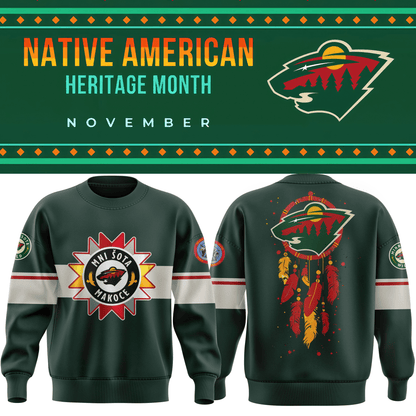 Minnesota Wild 2024 Native American Heritage Month Premium Limited Sweatshirt