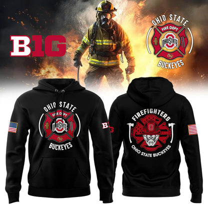 Ohio State Buckeyes x Firefighter Appreciation Night Premium Limited Pullover Hoodie