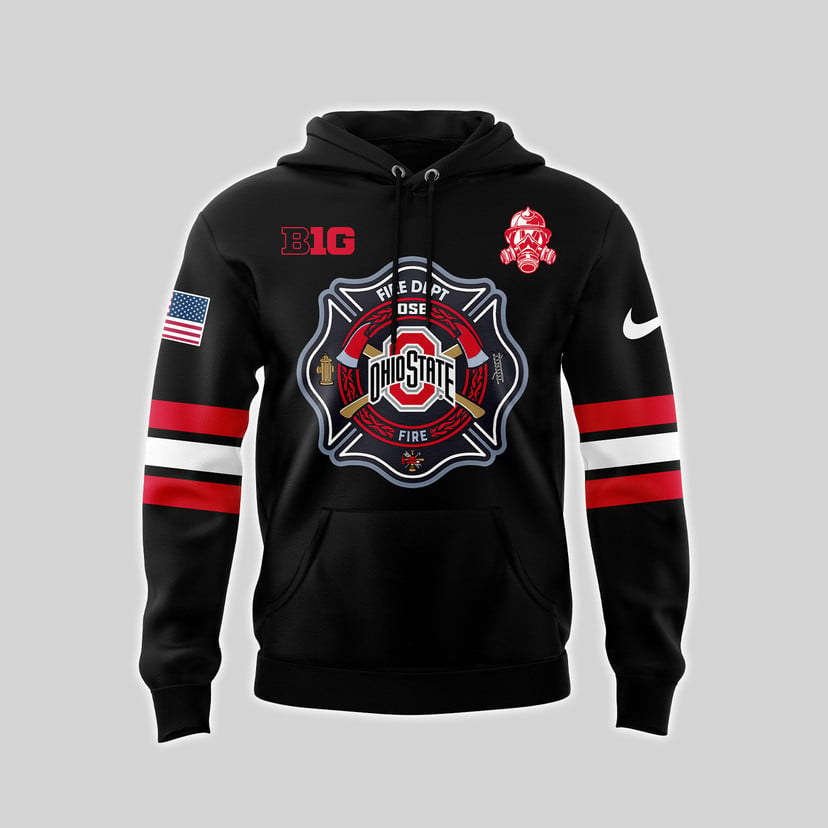 Men’s Ohio State Buckeyes x 2024 Firefighter Appreciation Night Premium Limited Pullover Hoodie