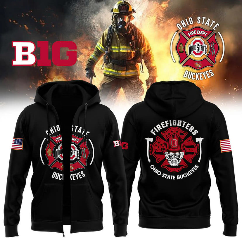 Ohio State Buckeyes x 2024 Firefighter Appreciation Night Premium Limited Pullover Zip Hoodie