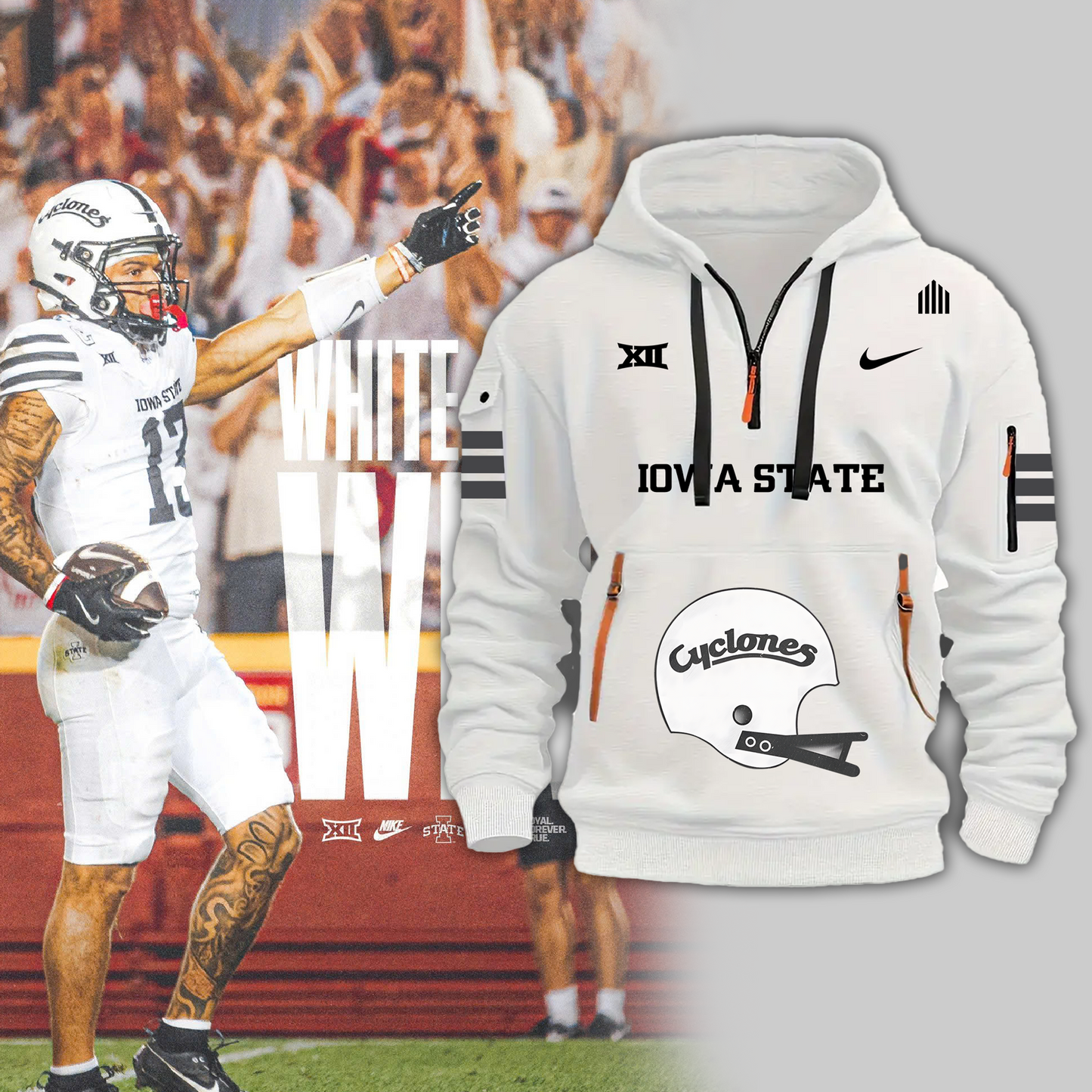 Iowa State Football 2024 Limited Edition New Half Zip Hoodie