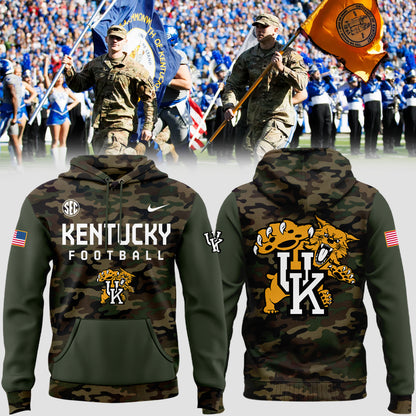 Special New Kentucky Wildcats Football 2024 Military Appreciation Hoodie