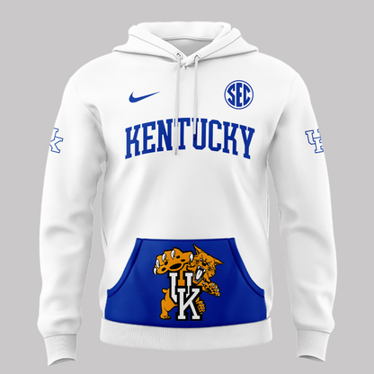 Limited Edition Kentucky Wildcats Basketball Hoodie White