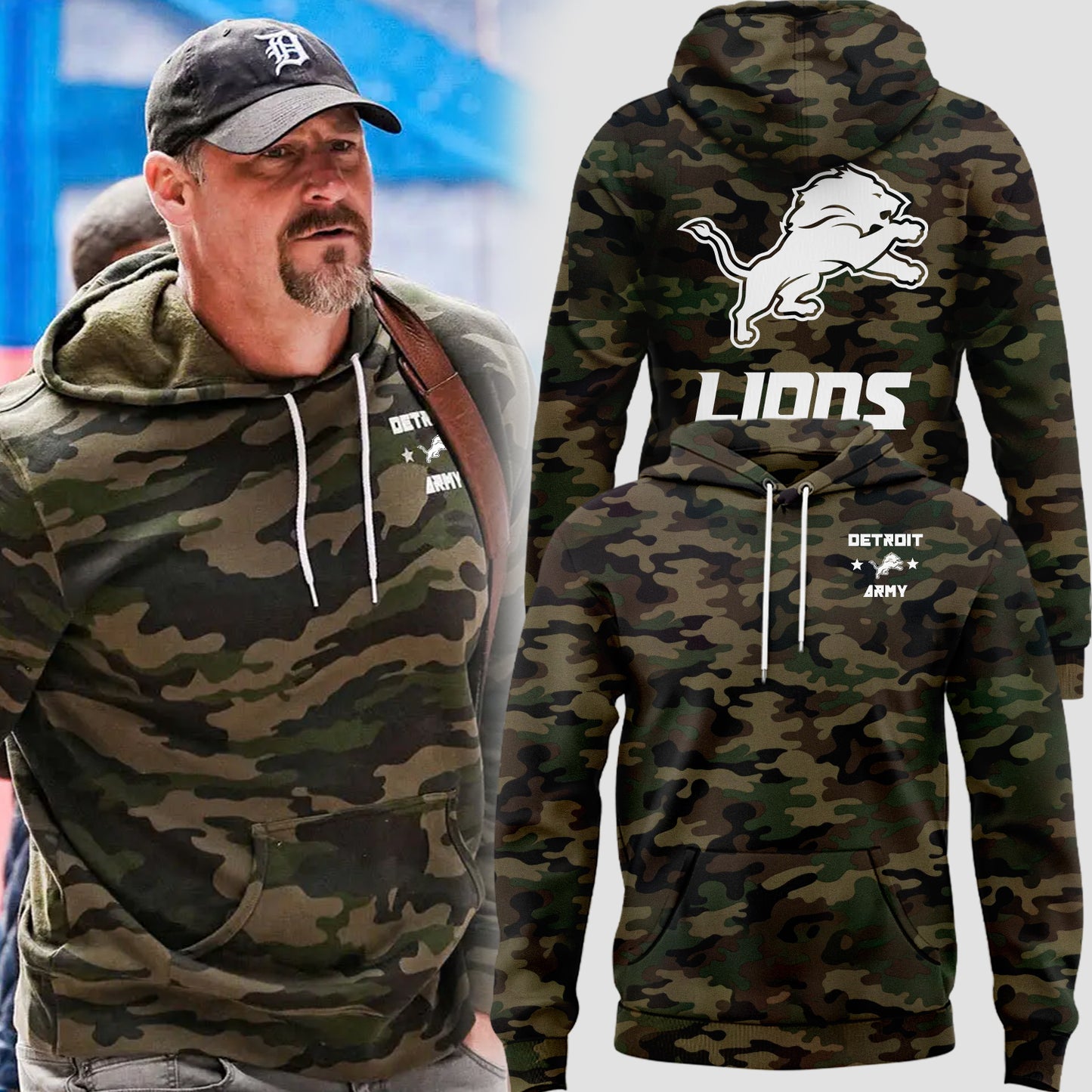 Special Detroit Lions Salute To Service 2024 Hoodie