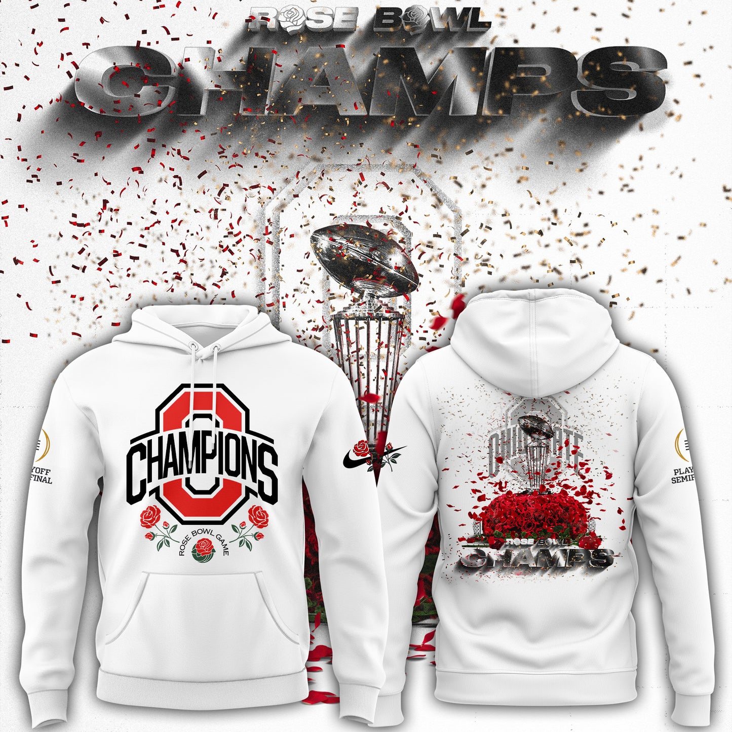 Limited Edition Ohio State Buckeyes College Football Playoff 2025 Rose Bowl Champions