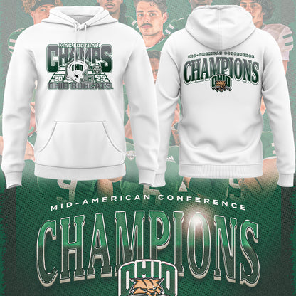 Special Edition 2024 MAC Champions Ohio Bobcats football White Hoodie