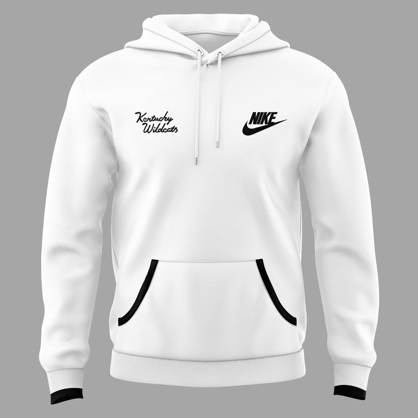 Special New Kentucky Wildcats All White Basketball Hoodie