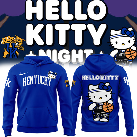 Special New Hello Kitty x Kentucky Wildcats Hoodie