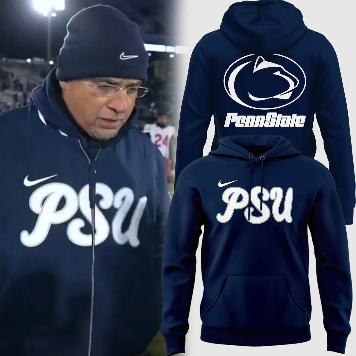 Penn State Football Special New Coach James Franklin Hoodie