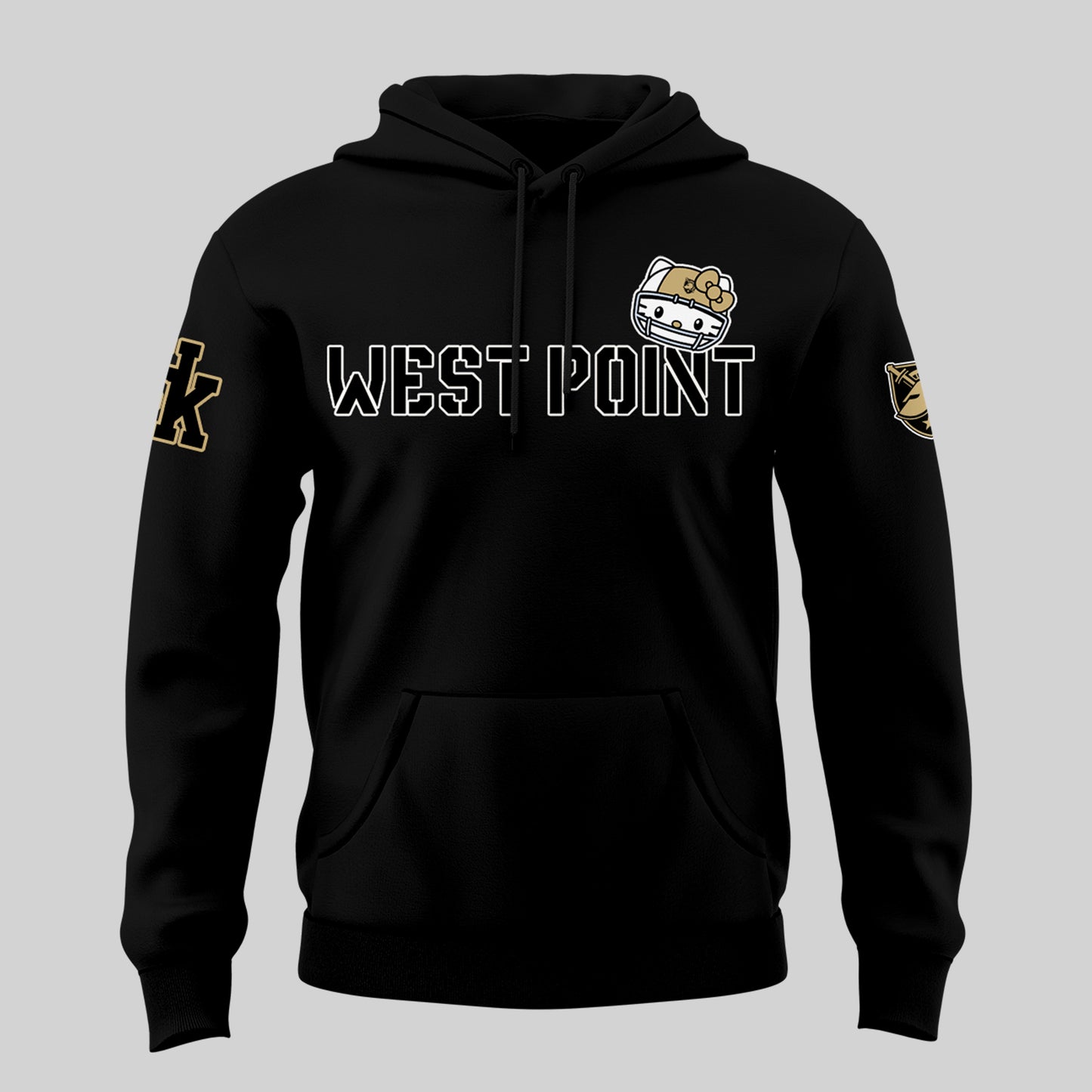 Special New Hello Kitty x Army Black Knights Football Hoodie