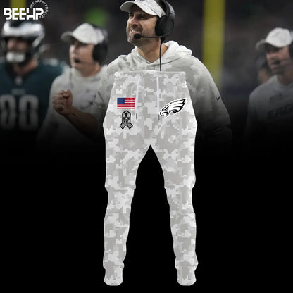 Philadelphia Eagles Arctic Camo 2024 Salute to Service Club Hoodie 2024 Limited Edition, Salute to Service 2024