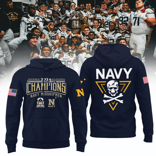 Special 2024 Commander-In-Chief’s Trophy Champions Navy Football Hoodie