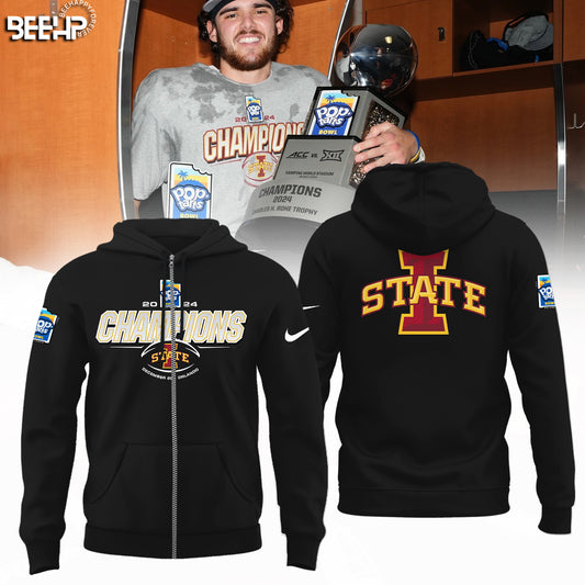 2024 Pop Tarts Bowl Champions Iowa State Football Limited Edition Zip Hoodie