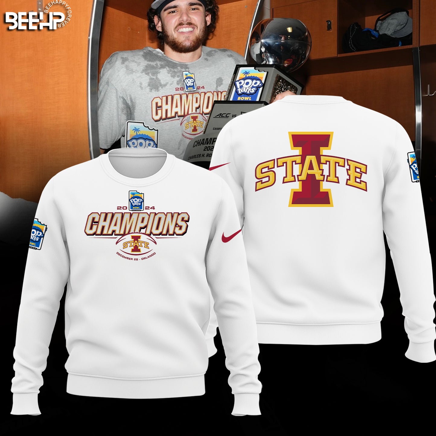 2024 Pop Tarts Bowl Champions Iowa State Football Limited Edition Sweatshirt