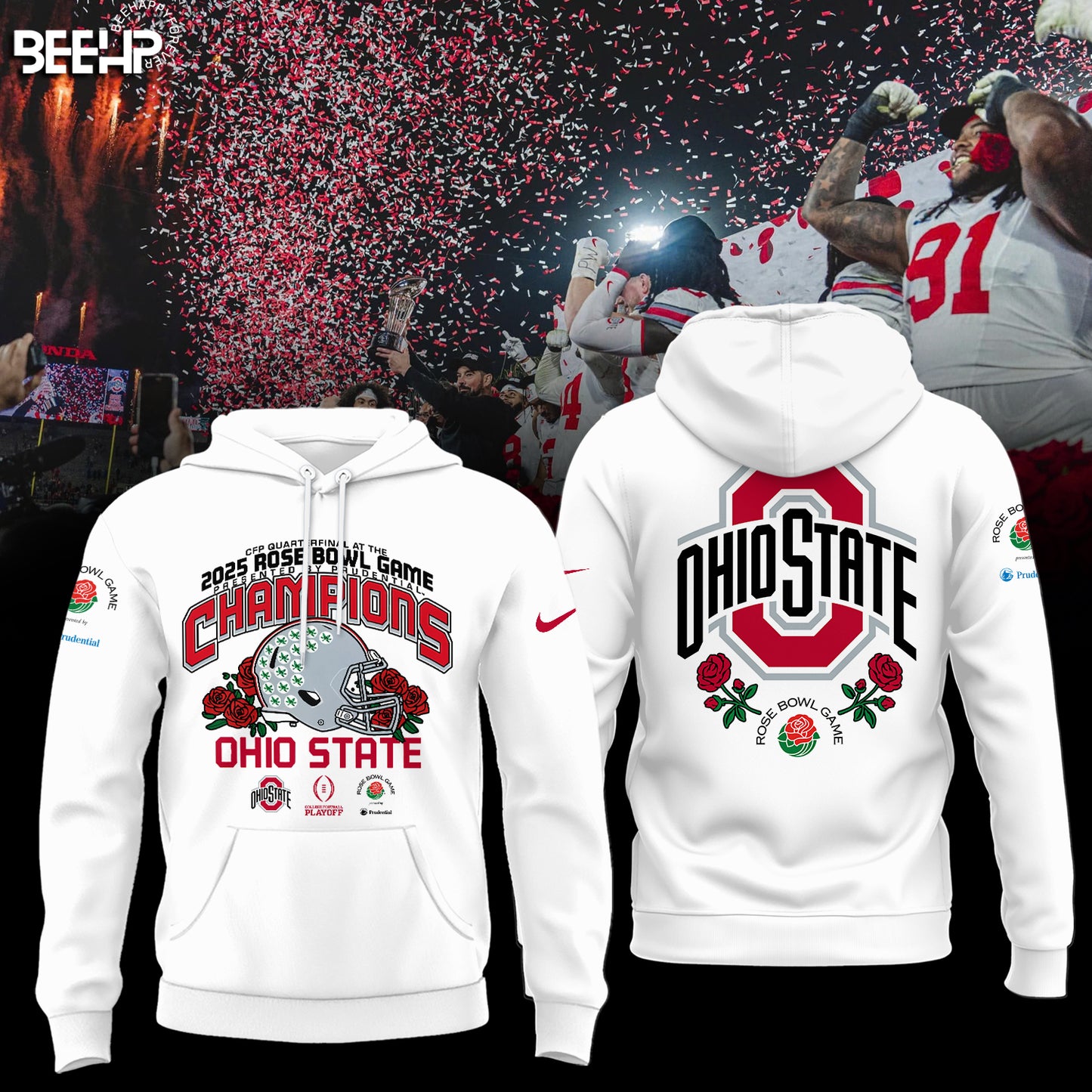 Special Rose Bowl Champions Ohio State Buckeyes Football Hoodie