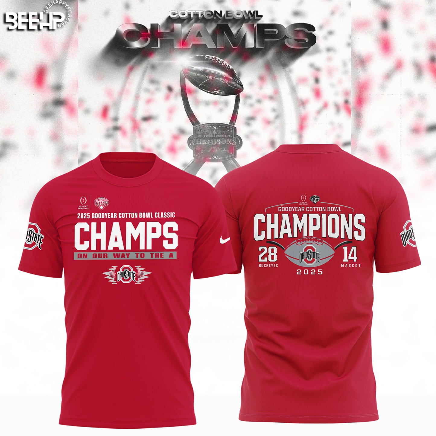 Ohio State Buckeyes College Football Playoff 2025 Cotton Bowl Champions Shirt