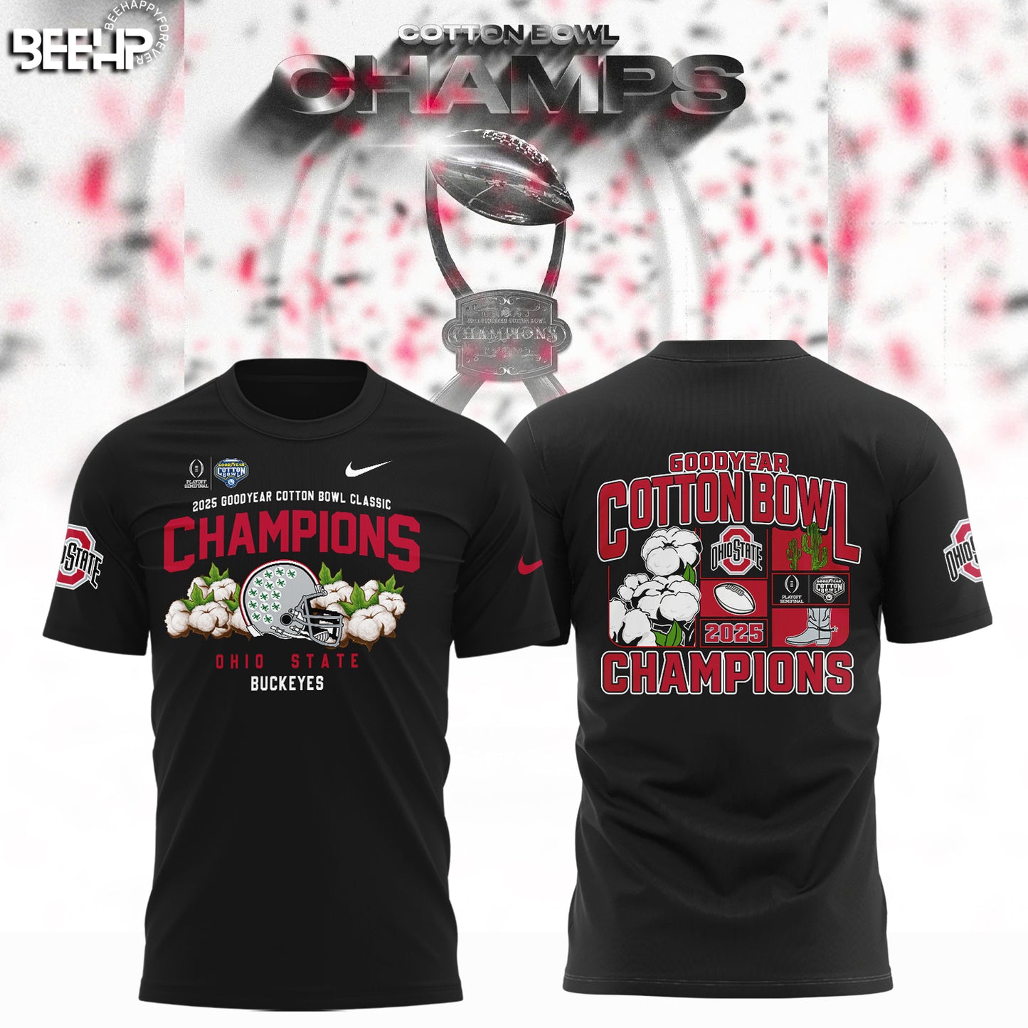 Ohio State Buckeyes College Football Playoff 2025 Cotton Bowl Champions Shirt