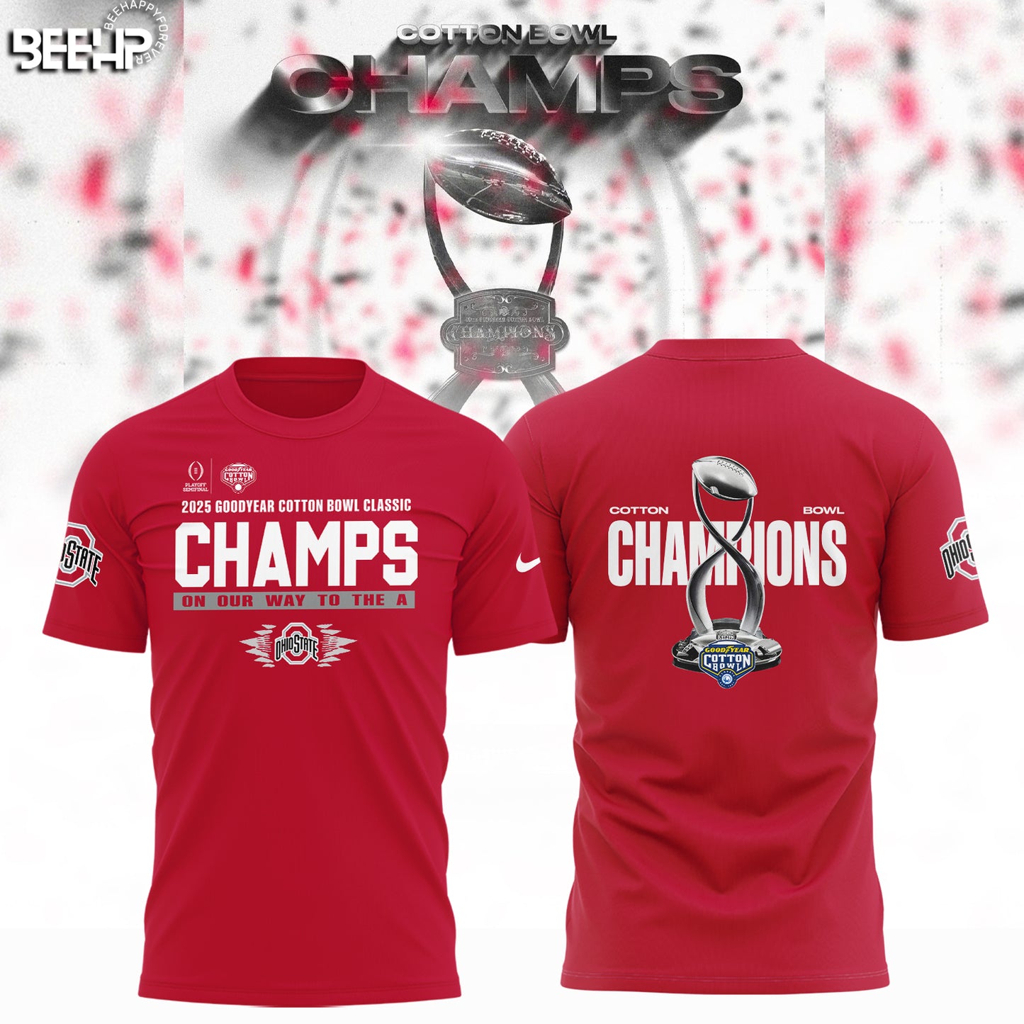 Ohio State Buckeyes College Football Playoff 2025 Cotton Bowl Champions Shirt