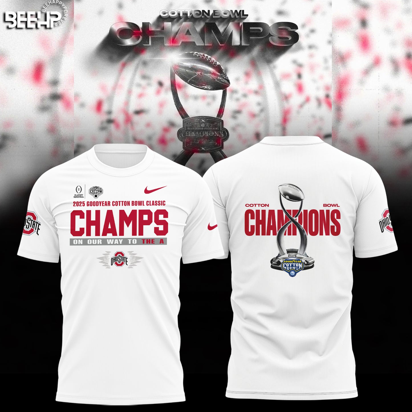 Ohio State Buckeyes College Football Playoff 2025 Cotton Bowl Champions Shirt