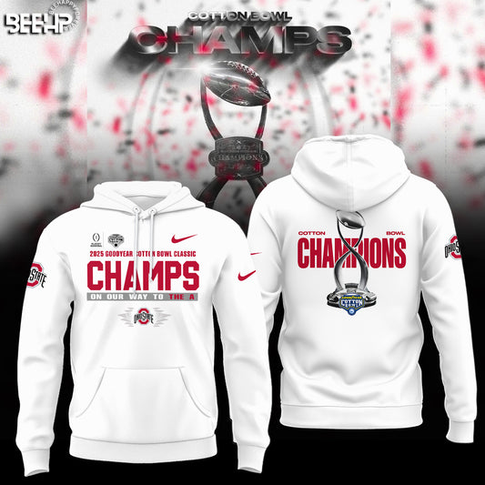 Ohio State Buckeyes College Football Playoff 2025 Cotton Bowl Champions Hoodie