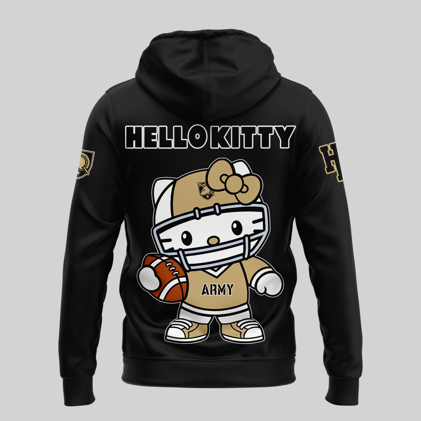 Special New Hello Kitty x Army Black Knights Football Hoodie