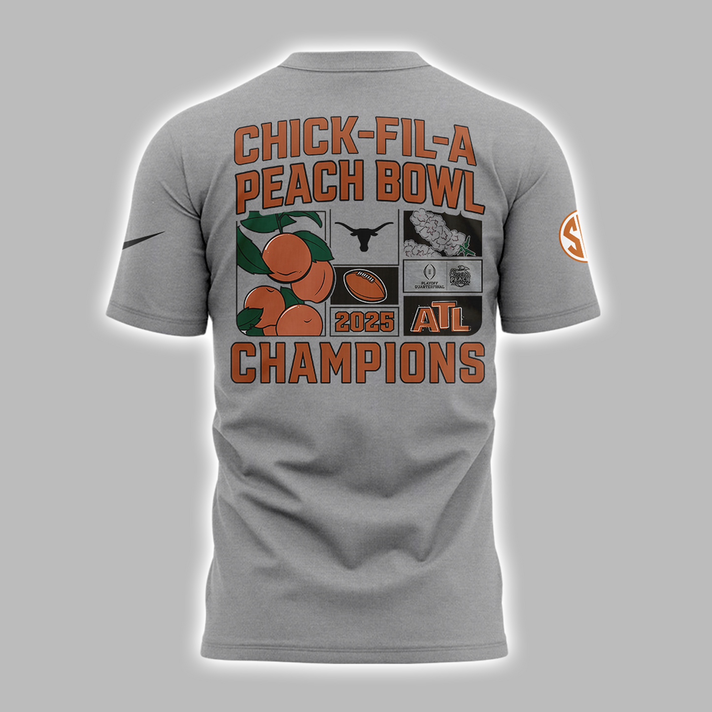 Limited Edition Texas Longhorns College Football Playoff 2025 Peach Bowl Champions TShirt