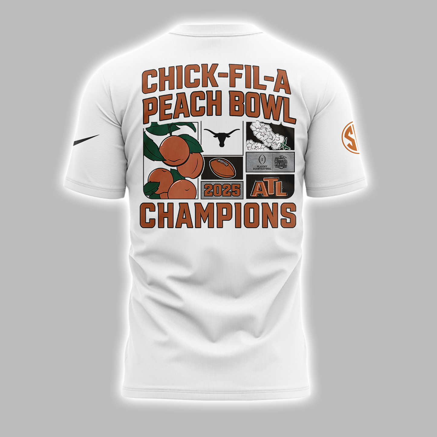 Limited Edition Texas Longhorns College Football Playoff 2025 Peach Bowl Champions TShirt