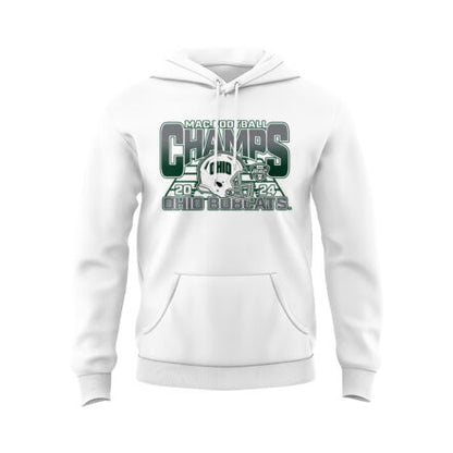 Special Edition 2024 MAC Champions Ohio Bobcats football White Hoodie