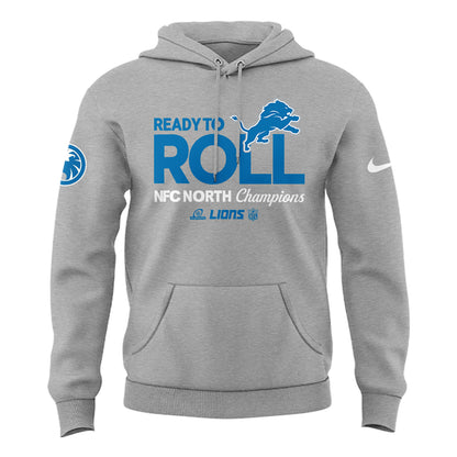 Blue Detroit Lions 2024 NFC North Division Champions Locker Room Trophy Hoodie