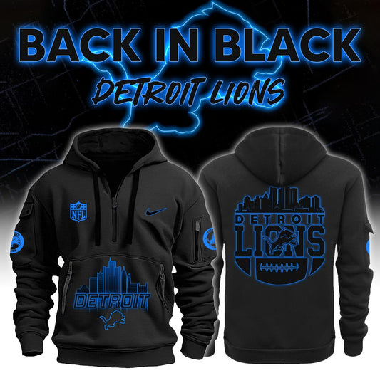 Detroit Lions Back In Black NFL Limited Edition New Hoodie 2024