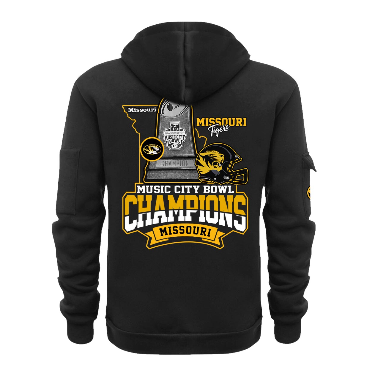 Missouri Tigers NCAA Music City Bowl Champions Limited Edition Half Zip Hoodie