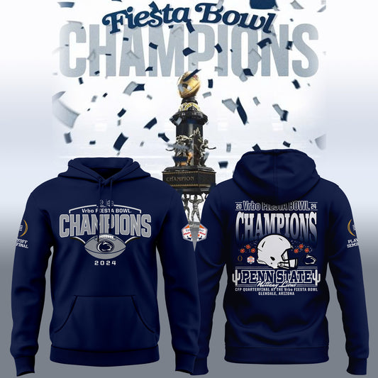 Limited Edition Penn State Nittany Lions College Football Playoff 2024 Fiesta Bowl Champions Hoodie