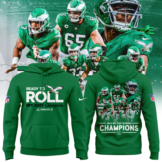 Limited Edition Philadelphia Eagles NFC EAST CHAMPIONS Gray Hoodie 2024