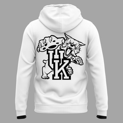 Special New Kentucky Wildcats All White Basketball Hoodie