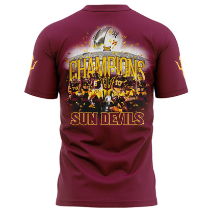 Special Arizona State University Football 2024 Big 12 Champions Tshirt for FANS