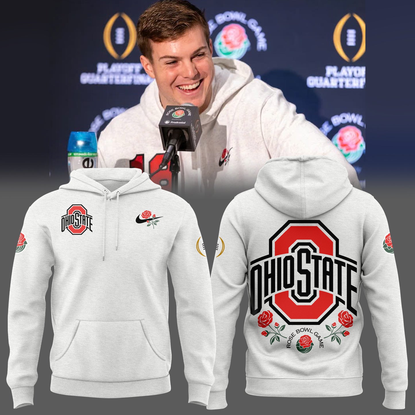 Limited Edition Ohio State Buckeyes x Rose Bowl Hoodie